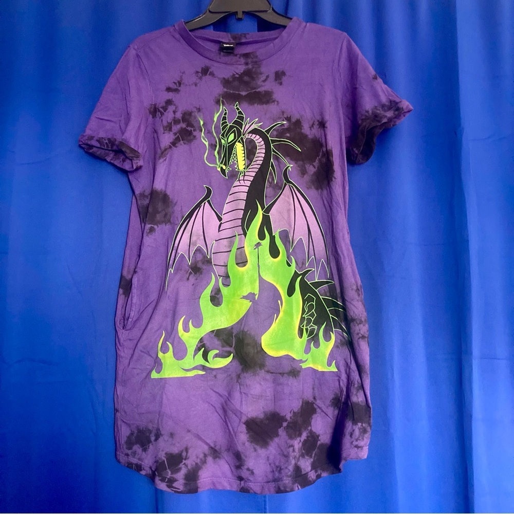 Maleficent Tie Dye T-shirt Dress 💜💚🖤